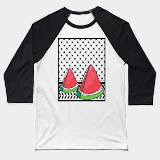 Palestine Water Melon pattern Baseball T-Shirt